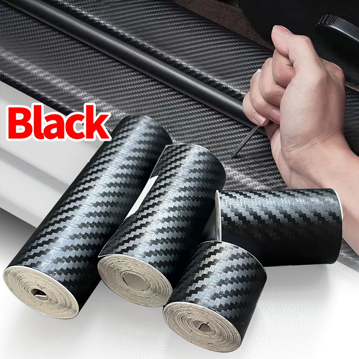 Woodworking Mask - Car Door Edge Anti-Scratch Tape Black