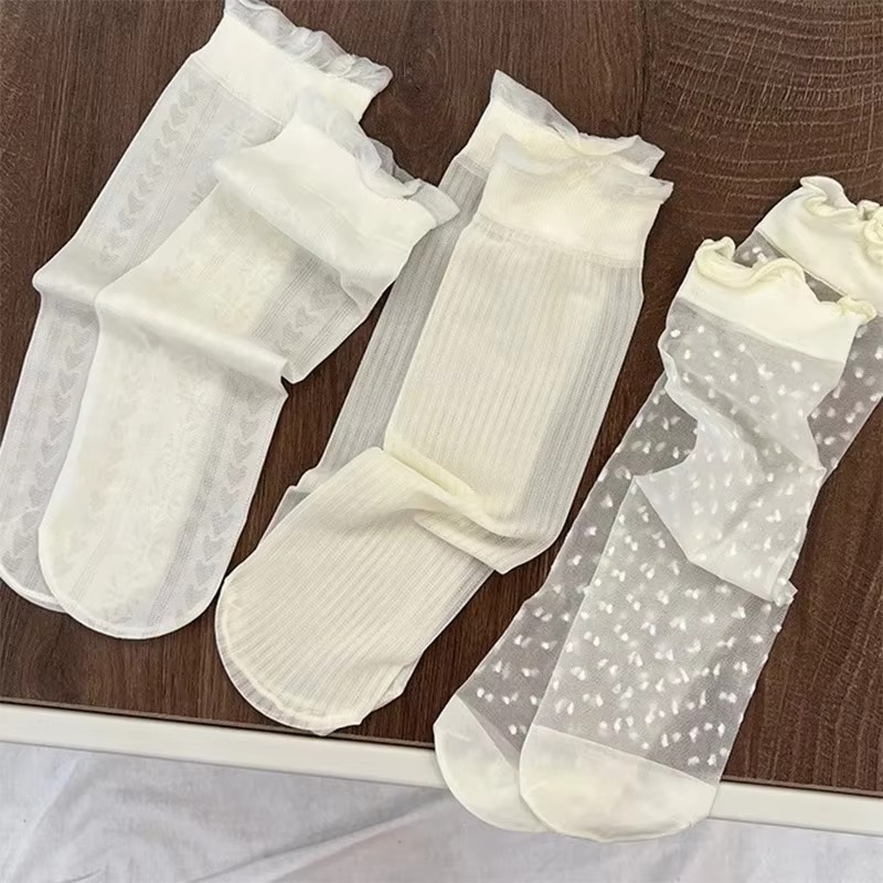 Woodworking Women - 3 Pairs Women's Socks White Lace