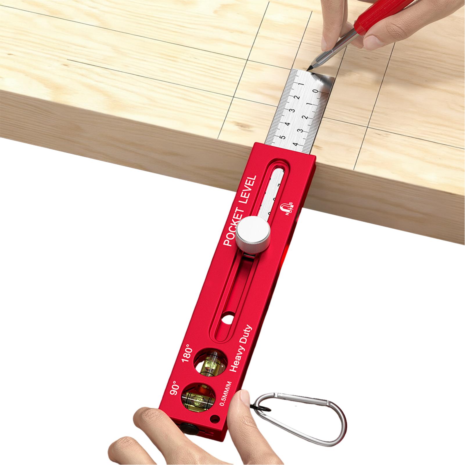 Woodworking Ruler - Woodworking Measuring Tools Magnetic Horizontal Template