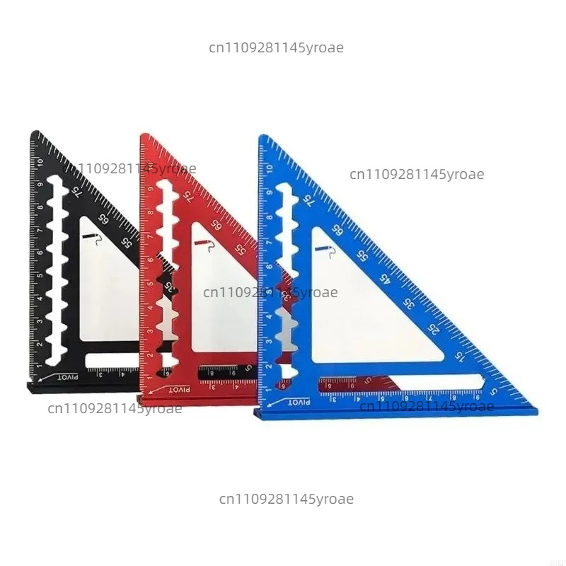 Woodworking Ruler - 4Inch Aluminum Triangle Square Ruler 45/90