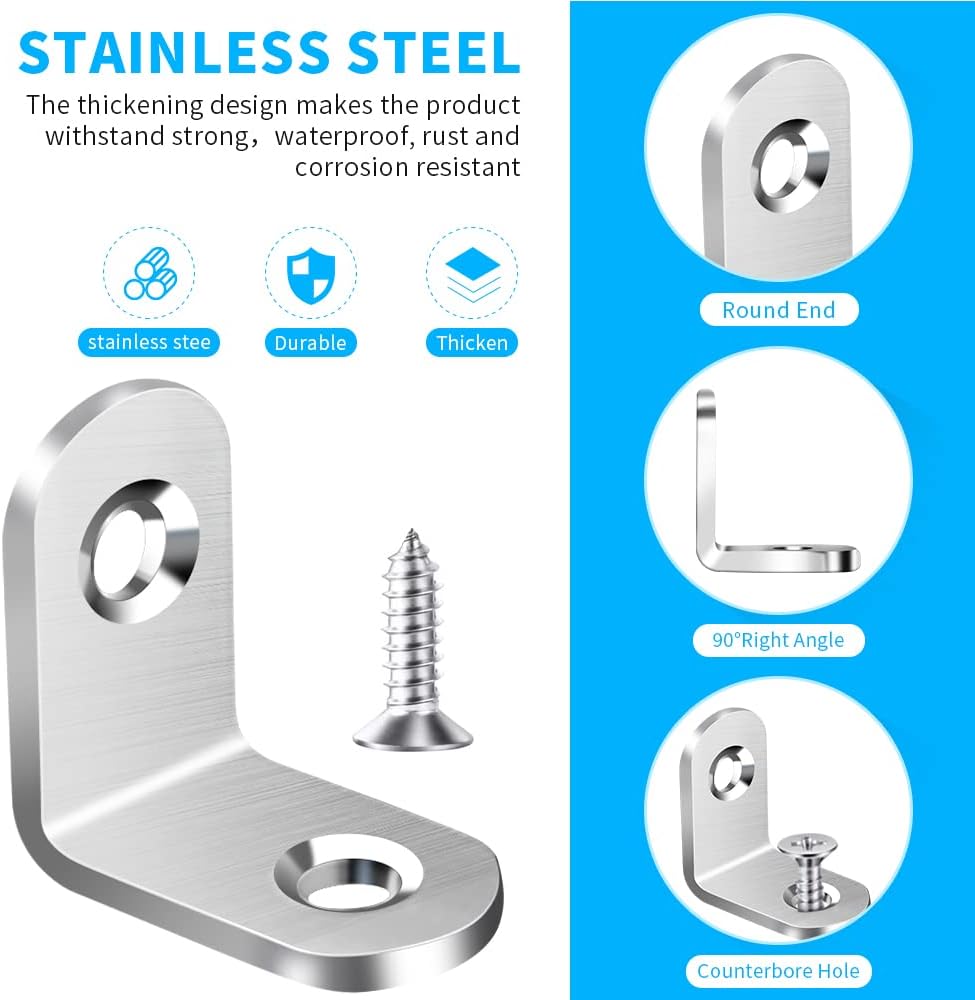 Stainless Steel L Bracket Corn - огляд і ціна Woodworking Joints