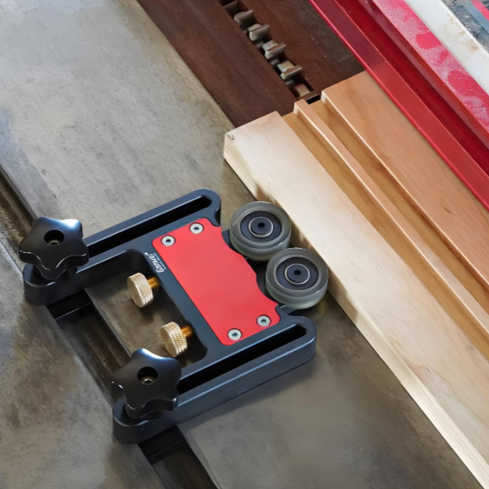 Featherboard Anti-Kickback Tab - огляд і ціна Woodworking Kickback
