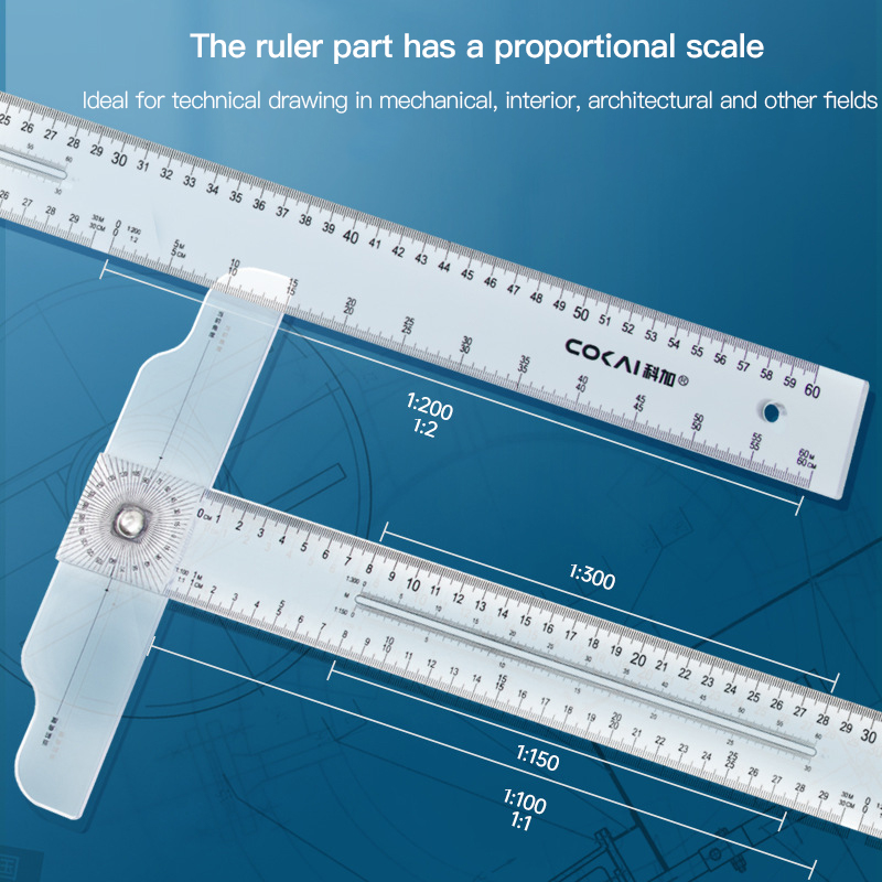 Dual-Sided T Square Ruler Clea - огляд і ціна Woodworking Essentials