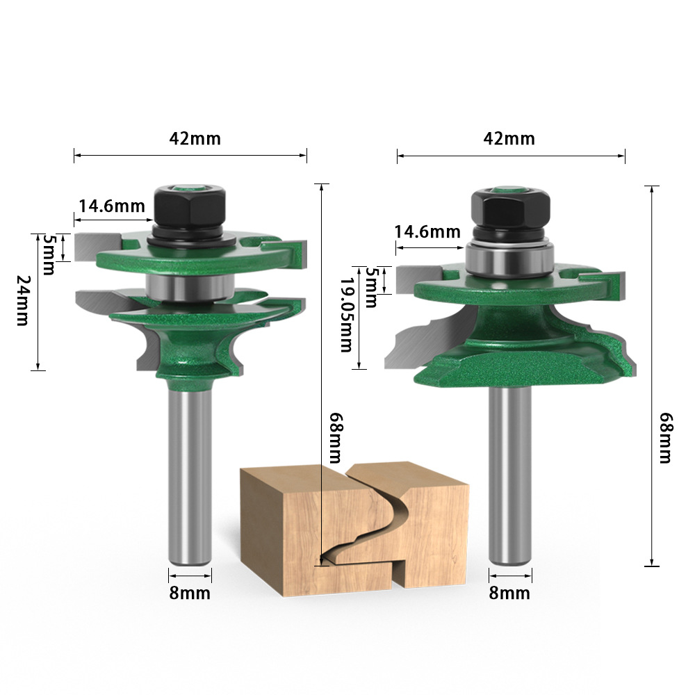 2Pcs Wood Frame Joint Router B - огляд і ціна Woodworking Joints