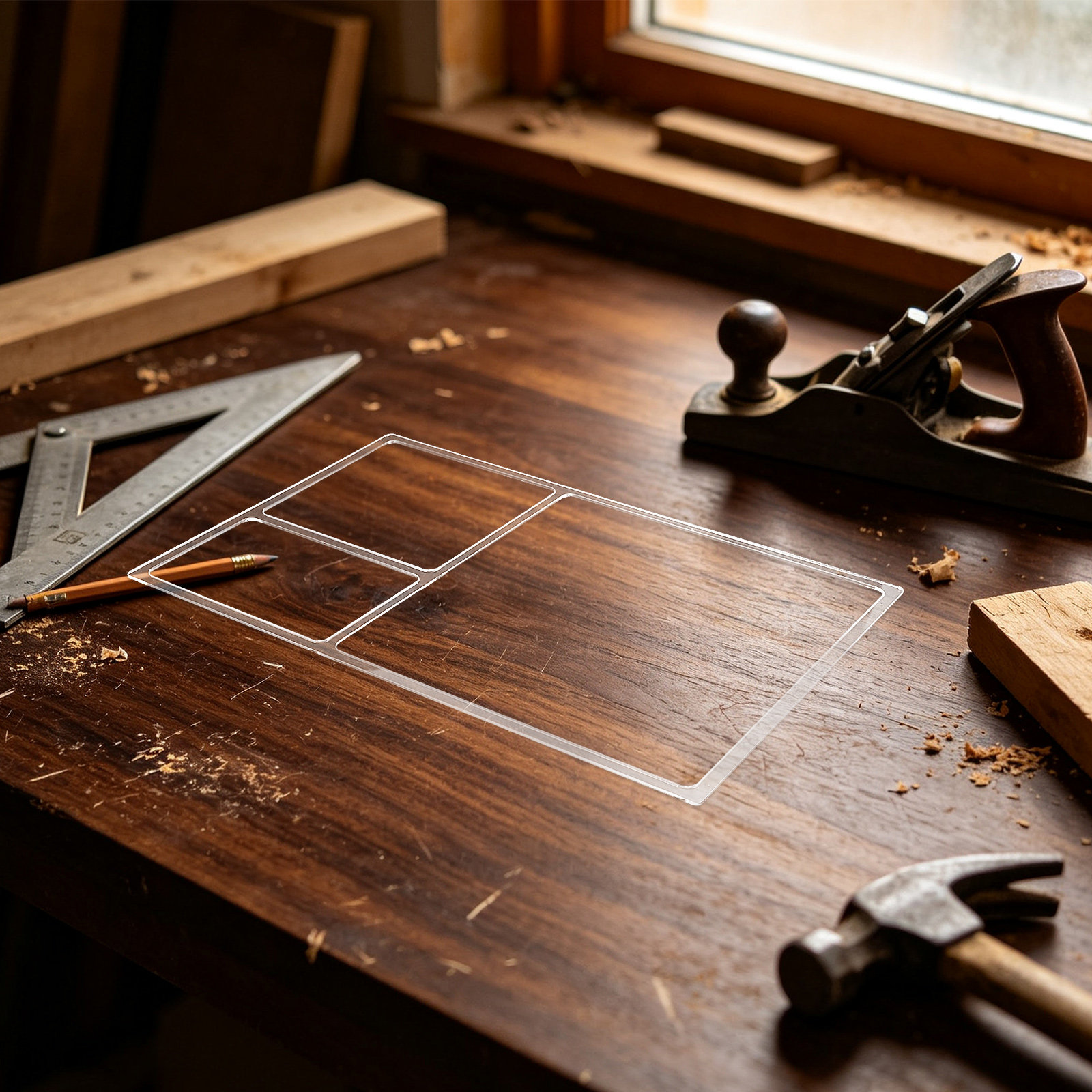 Transparent Acrylic Router Tem - огляд і ціна Woodworking Ruler
